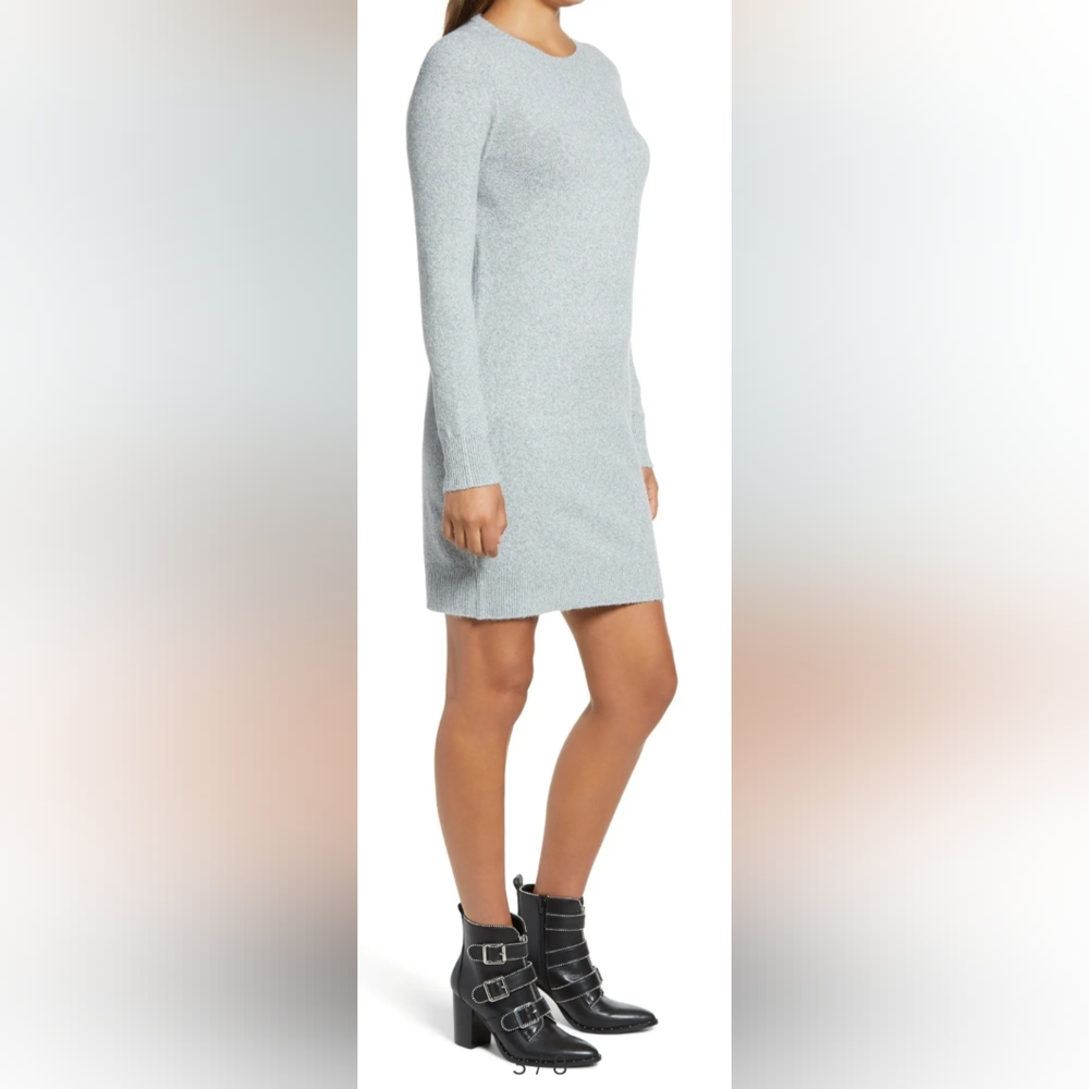 Vero Moda Doffy Long Sleeve Sweater Dress Size Medium = 8 NWT Light Gray… - Picture 3 of 10
